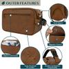 PAVILIA Toiletry Bag for Men, Travel Essentials Shaving Dopp Kit, Mens Travel Bag Toiletries Organizer Case for Grooming, PU Leather Water Resistant Cosmetic Bag Pouch (XL, Brown) view 3