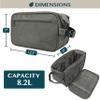 PAVILIA Toiletry Bag for Men, Travel Essentials Shaving Dopp Kit, Mens Travel Bag Toiletries Organizer Case for Grooming, PU Leather Water Resistant Cosmetic Bag Pouch (XL, Dark Grey) view 2