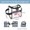 Rough Enough Clear TSA Approved Toiletry Bag Quart Size Travel Makeup Case with Zipper Compartment Small Mini Cosmetic Pouch Carry on for Women view 3