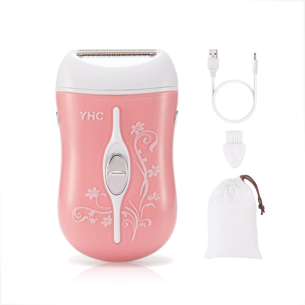 YHC Electric Razor for Women Cordless Rechargeable Shaver for Legs, Underarms, and Bikini with Hypoallergenic Foil