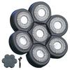 VRMETA 7 Blades Replacement Heads for Men 7D Sharp Replacement Heads Floating Shaver Blades for Electric Rotary Shaver (7 Heads (Black)) view 1