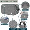 PAVILIA Toiletry Bag for Men, Travel Essentials Shaving Dopp Kit, Mens Travel Bag Toiletries Organizer Case for Grooming, PU Leather Water Resistant Cosmetic Bag Pouch (XL, Heather Grey) view 3