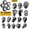 VRMETA 6 Blades Electric Head Shaver Replacement Heads Men's Electric Shaver Replacement Heads for Bald and Face view 3