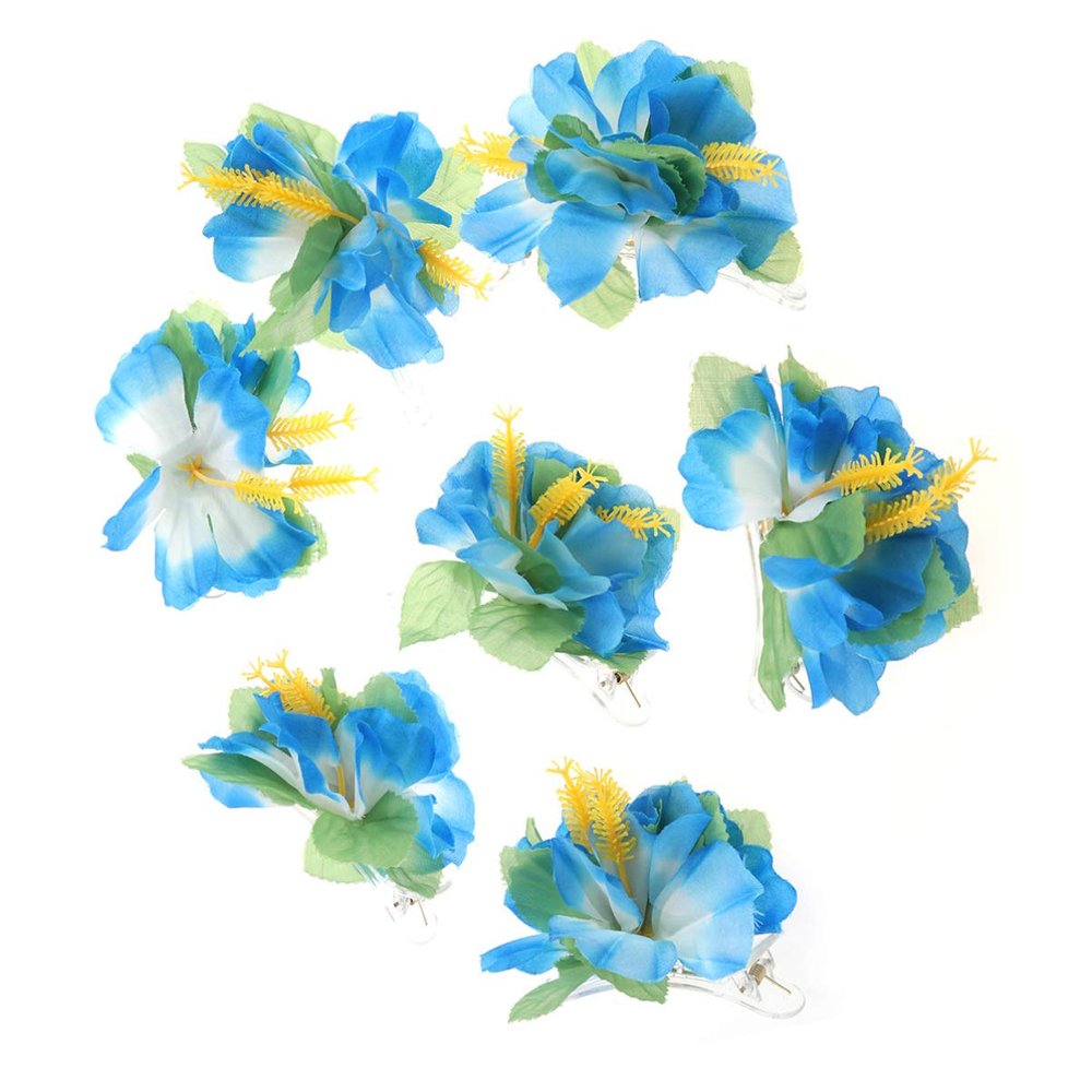 PRETYZOOM Hawaiian Flower Hairpin Set 6pcs Bridal Wedding Hair Clips Flower Hair Clip for Girls Party Daily Use
