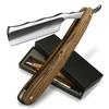 Vintage Old Style Straight Edge Stainless Steel Barber Razor Wooden Handle Folding Shaving Knife Hair Removal Tools view 1