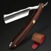 Ralsko Men Shaving Straight Razor Natural Beech Wood Handle Carbon Steel Blade Manual Barber Shaver for Hairdresser Custom view 1