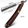 Ralsko Men Shaving Straight Razor Natural Beech Wood Handle Carbon Steel Blade Manual Barber Shaver for Hairdresser Custom view 3
