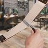 Ralsko Men Shaving Straight Razor Natural Beech Wood Handle Carbon Steel Blade Manual Barber Shaver for Hairdresser Custom view 4
