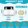 Tessco 24 Pack Plastic Jars with Lids Labels Empty Clear Plastic Jars Round Refillable Cosmetic Containers Body Butter Containers Bulk Sugar Scrub Bottle for Make Up (8 oz,Clear, Black) view 2
