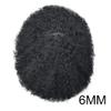 Afro Mens Toupee African American Mens Replacement System Kinky Curly Toupee for Black Men Durable Fine Mono Lace Mens Hairpieces Folded Lace Front Mens Unit (8X11"-6MM WAVE, 1# JET BLACK -110% Light to Medium Density) view 2