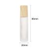 10-Pack 10ml Frosted Glass Roller Bottle Essential Oils Perfume Cosmetic Roll-on Bottle with Metal Roller Ball and Wood Grain Plastic Cap view 2