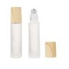 10-Pack 10ml Frosted Glass Roller Bottle Essential Oils Perfume Cosmetic Roll-on Bottle with Metal Roller Ball and Wood Grain Plastic Cap view 4