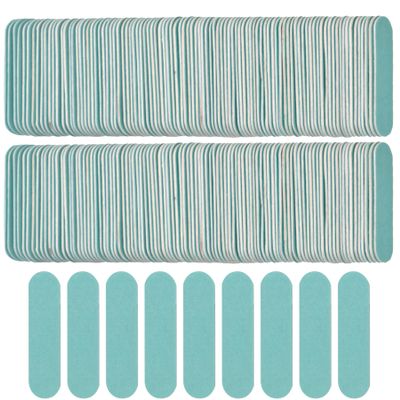 VIOCIWUO 300 Pack Mini Nail File Bulk(180/240 Grit), Disposable Nail Files Double Sided Emery Boards Home or Professional Manicure Tools(Light Blue)