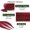 3 Packs Springy Afro Twist Hair with Crochet Hook, 16 Inch Pre-Separated Marley Crochet Braiding Hair for Distressed Soft Locs, Synthetic Hair Extension for Black Women(BUG#) view 3