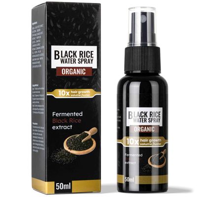 Black Rice Water Hair Growth Serum and Leave-in Spray for Longer, Thicker, Fuller Hair - Promotes Regrowth and Prevents Hair Loss
