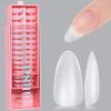AILLSA Almond Nail Tips 450pcs Soft Full Cover Gel Nails Tips Matte Pre-shaped Press On False Extension Gelly Nail Tip for Acrylic Nails Professional, 15 Sizes Medium Nails Tip for Beginners view 1