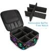 MNSRUU Women Makeup Bag Rainbow Style Skull Makeup Bag Organizer Travel Cosmetic Bag for Teenage Girl Clear Make Up Bags with Zipper view 4