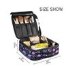 MNSRUU Women Makeup Bag Stars Purple Skulls Makeup Bag Organizer Travel Cosmetic Bag for Teenage Girl Clear Make Up Bags with Zipper view 2
