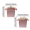 Honbay 2PCS 7 Teeth Hair Side Combs Pearl Crystal Rhinestone Floral Twist Combs Rhinestone Flower Hairpin Decorative Hair Combs Accessories for Women (2 Style) view 2