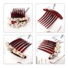 Honbay 2PCS 7 Teeth Hair Side Combs Pearl Crystal Rhinestone Floral Twist Combs Rhinestone Flower Hairpin Decorative Hair Combs Accessories for Women (2 Style) view 4