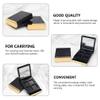 KALLORY Gold-Rimmed Eyeshadow Box 2Pcs Empty Makeup Palettes Portable Cosmetic Storage Case for Eyeshadow Blush Lipstick Powder with Mirror view 2