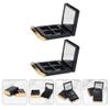 KALLORY Gold-Rimmed Eyeshadow Box 2Pcs Empty Makeup Palettes Portable Cosmetic Storage Case for Eyeshadow Blush Lipstick Powder with Mirror view 3