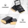 KALLORY Gold-Rimmed Eyeshadow Box 2Pcs Empty Makeup Palettes Portable Cosmetic Storage Case for Eyeshadow Blush Lipstick Powder with Mirror view 4