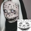 EGMBGM 4 Sheets Scary Halloween Face Temporary Tattoos For Women Men, 3D Witch Zombie Makeup Kit For Kids Girls Boys Adults, Dia de los muertos Day of the Dead Makeup Face Tattoos Spider Web Bat Scar view 4