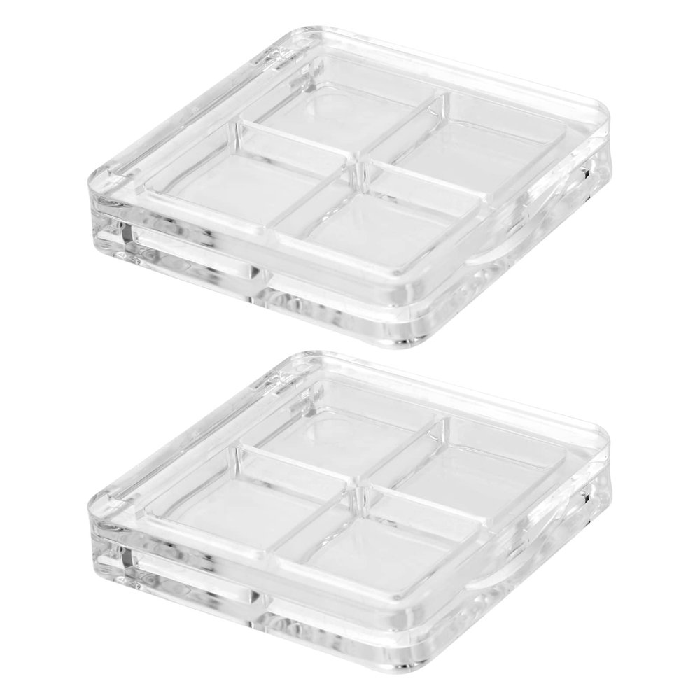 KALLORY Empty Makeup Palette 2PCS DIY Eyeshadow Palettes Refillable Makeup Container Case for Eyebrow Powder Blush Lipstick