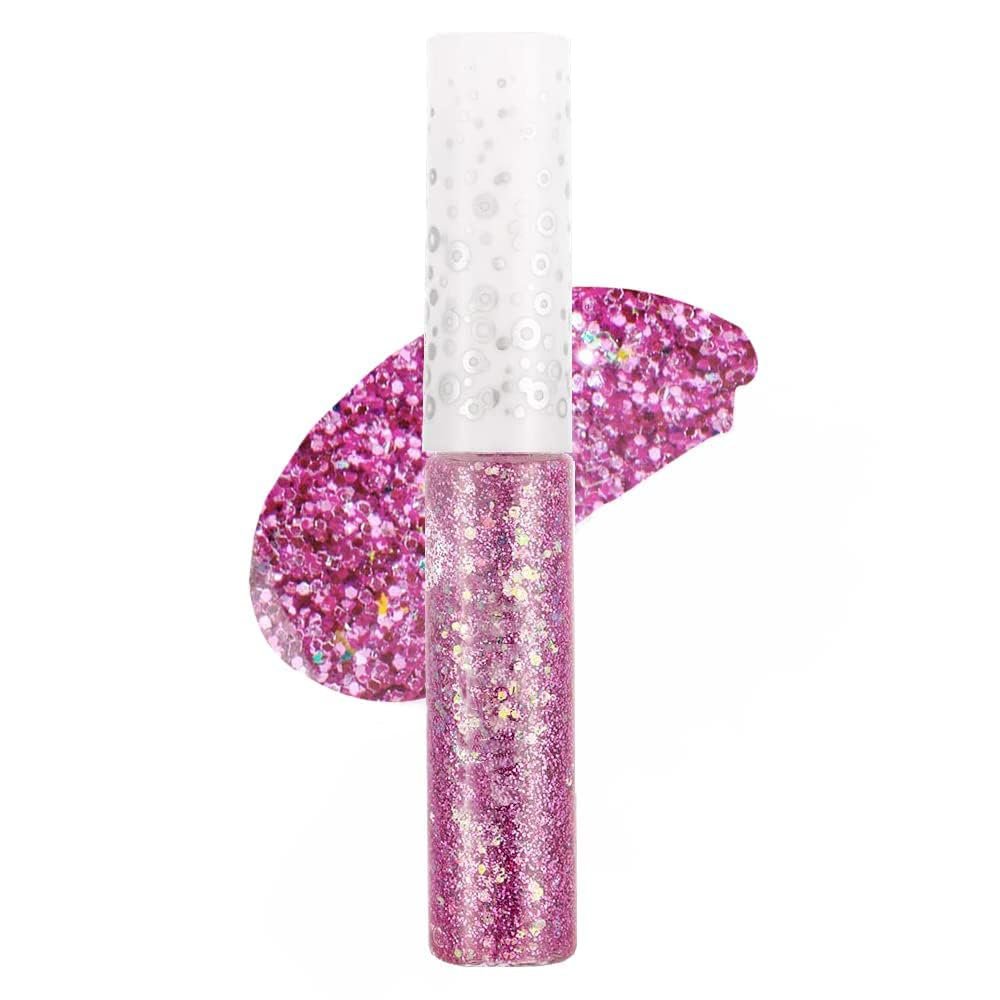 Quxunzzz Liquid Glitter Eyeshadow & Eyeliner - Metallic Glitter Shimmer Eye Looks, Waterproof, Long Lasting & Quick-Drying Sparkling Eye Shadow Makeup - Euphoria 05