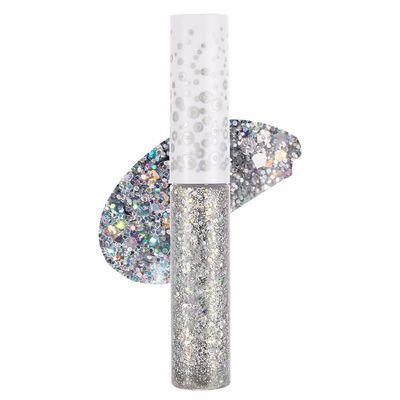 Quxunzzz Liquid Glitter Eyeshadow & Eyeliner - Metallic Glitter Shimmer Eye Looks, Waterproof, Long Lasting & Quick-Drying Sparkling Eye Shadow Makeup Euphoria 02