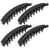 Lurrose Black Hair Clips 4pcs Banana Hair Clips Vintage Fishtail Non- slip Large Ponytail Holder Clips for Thick Fine hair Girl view 2