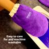 New Road Beauty - Paraffin Wax Mitts and Booties Set, Insulated Terry Cloth Gloves and Foot Covers for Paraffin Wax Treatments, Pedicure and Home Spa, Washable, Elastic Fit, Purple view 4