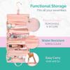Hanging Travel Toiletry Bag for Women - Foldable Travel Bag for Women - 4 Removable XL TSA Approved Roll up Travel Bag for Cosmetic, Toiletries, Personal Items in One - Hanging Makeup Bag (Blush Pink) view 2