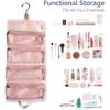 Hanging Travel Toiletry Bag for Women - Foldable Travel Bag for Women - 4 Removable XL TSA Approved Roll up Travel Bag for Cosmetic, Toiletries, Personal Items in One - Hanging Makeup Bag (Blush Pink) view 4