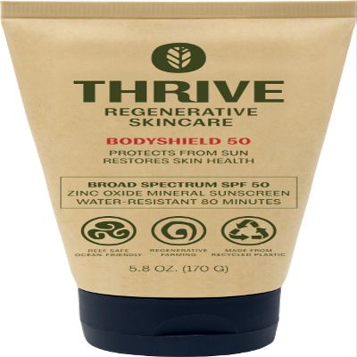 Thrive Natural Care Reef Safe Sunscreen SPF50 - Hawaii 104 Reef Act Compliant - Mineral Sunscreen Non-Nano Zinc Oxide - Vegan, (5.8 Oz (Pack of 1))