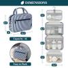 PAVILIA Hanging Toiletry Bag Travel Bag Women Men, Foldable Cosmetic Organizer, Roll up Makeup Bag, Water Resistant Accessories Toiletries, Large Travel Essentials Kit (Navy Stripe) view 2