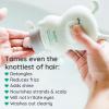 Bubbsi Creamy Coconut Oil Hair Conditioner for Kids, Baby | Light Natural Scent | Won't irritate eyes | Organic Coconut Oil + Shea | Sulfate-free | Curly or Dry Hair (Refillable Bottle, 8oz) view 2