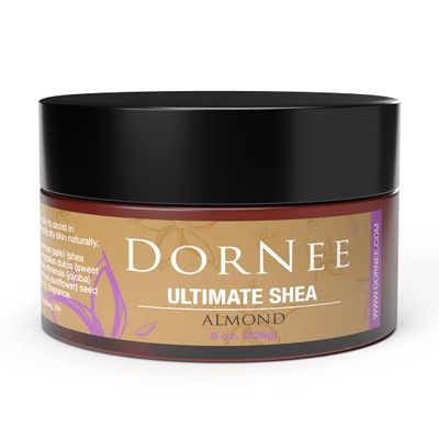 DorNee Ultimate Shea Butter Almond Scented, Natural Moisturizing, Ultra Rich, Fragrant, Shea & Jojoba Oil Blend (8 oz)