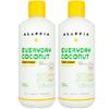 Alaffia Hair Care, Everyday Coconut Conditioner, Daily Moisturizer, Wavy & Curly Hair Products, Vitamin E, Virgin Coconut Oil, Ginger Extract,Purely Coconut, 2 Pack - 16 Fl Oz view 1