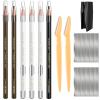 Waterproof Eyebrow Pencils Brow Pencil Set For Marking, Filling And Outlining, Tattoo Makeup And Microblading Supplies Kit-Permanent Eye Brow Liners In view 1