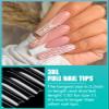 LIONVISON 3XL Clear Full Cover Square Nail Tips for Acrylic Nails Professional, 504PCS Extra Long Tapered Square Straight Nails Tips, 12 Sizes Press On Gel False Nail Tips for Nail Salons Home DIY view 3