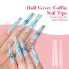 LIONVISON 3XL Coffin Nail Tips Professional, 504PCS Extra Long Tapered Square, 12 Sizes Straight Press On Gel Nails, Home DIY Salons view 2