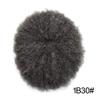 Afro Curly Mens Toupee Full French Lace African American Wigs 10x8 All Transparent Lace Hairpiece Replacement Kinky Curly Human Hair System for Black Men (6mm Wave Curl, #1B30 Off Black+30% Gray) view 2