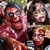 COKTAK 136+ PCS Halloween Temporary Tattoos For Adults, Kids, Men, Women - Zombie, Scary, Bloody, Chucky, Face, Scratches, Stickers, Wound view 1