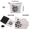 G2TUP Flight Attendant Gift What Day Is It Where Am I Makeup Bag Stewardess Aviation Cosmetic Bag Travel Bag for Stewardess Flight Crew (What Day Is It Where Am I White Bag) view 3