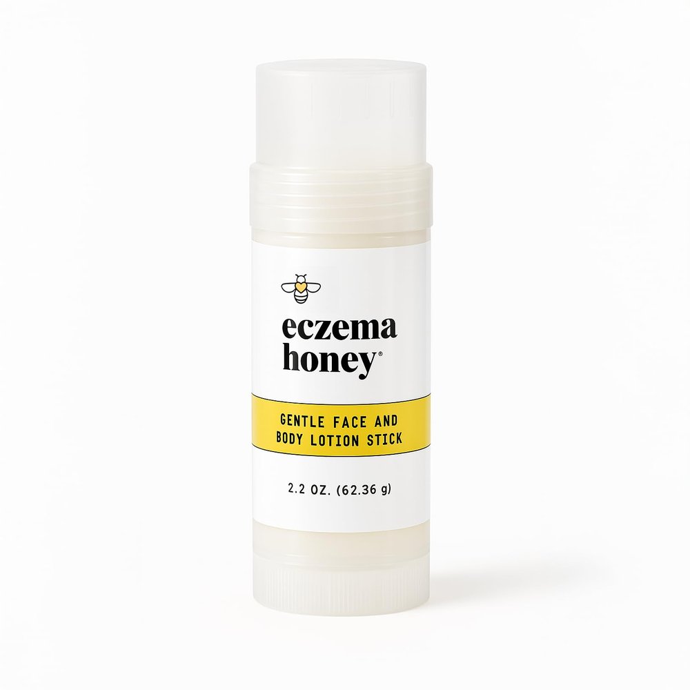 ECZEMA HONEY Gentle Face & Body Lotion Stick - Moisturizing Colloidal Oatmeal Hand Cream for Extremely Dry Skin - Eczema Lotion Helps Psoriasis, Dermatitis & More (2.2 Oz)