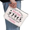 G2TUP Ice Skating Gift If Figure Skating Was Easy They Would Call It Hockey Makeup Bag Skate Lover Cosmetic Bag Ice Skater Gift Zipper Pouch Travel Bag (If Figure Skating Was Easy White Bag) view 2
