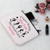 G2TUP Ice Skating Gift If Figure Skating Was Easy They Would Call It Hockey Makeup Bag Skate Lover Cosmetic Bag Ice Skater Gift Zipper Pouch Travel Bag (If Figure Skating Was Easy White Bag) view 4