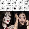 COKTAK 8 Sheets Large 3D Spider Web Temporary Tattoos Halloween Makeup Kit For Women Adults Realistic Witch Bat Zombie Fake Face Tattoos Sticker For Kids Men Adults Scary Halloween Decals Spiderweb view 3